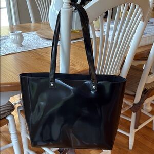 Black Vinyl Tote Bag